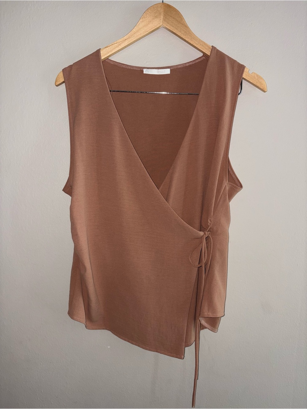 Zara Brown Wrap Camisole Tank Top and Pant Set
